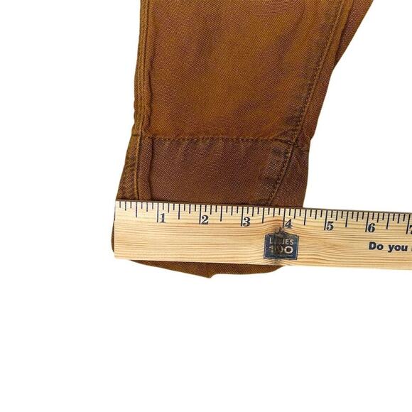 Free People Women's Harem Pants Size 0 in acid washed Brown Elastic Waist Casual - Picture 10 of 11